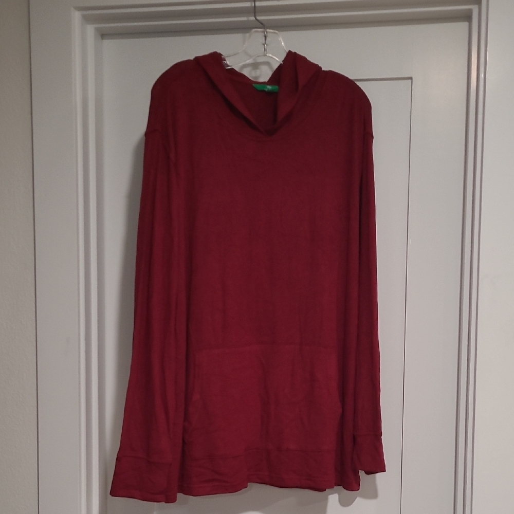 dip Deep Red Cowl Neck Sweater